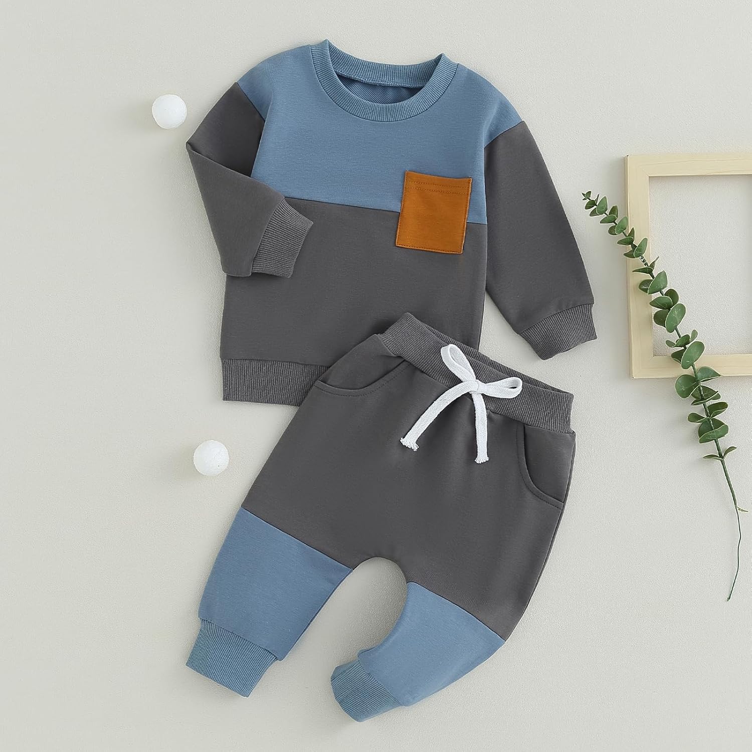 Baby Jogger Set Winter - Contrast Sweatshirt en Broek voor Comfort in de Koude