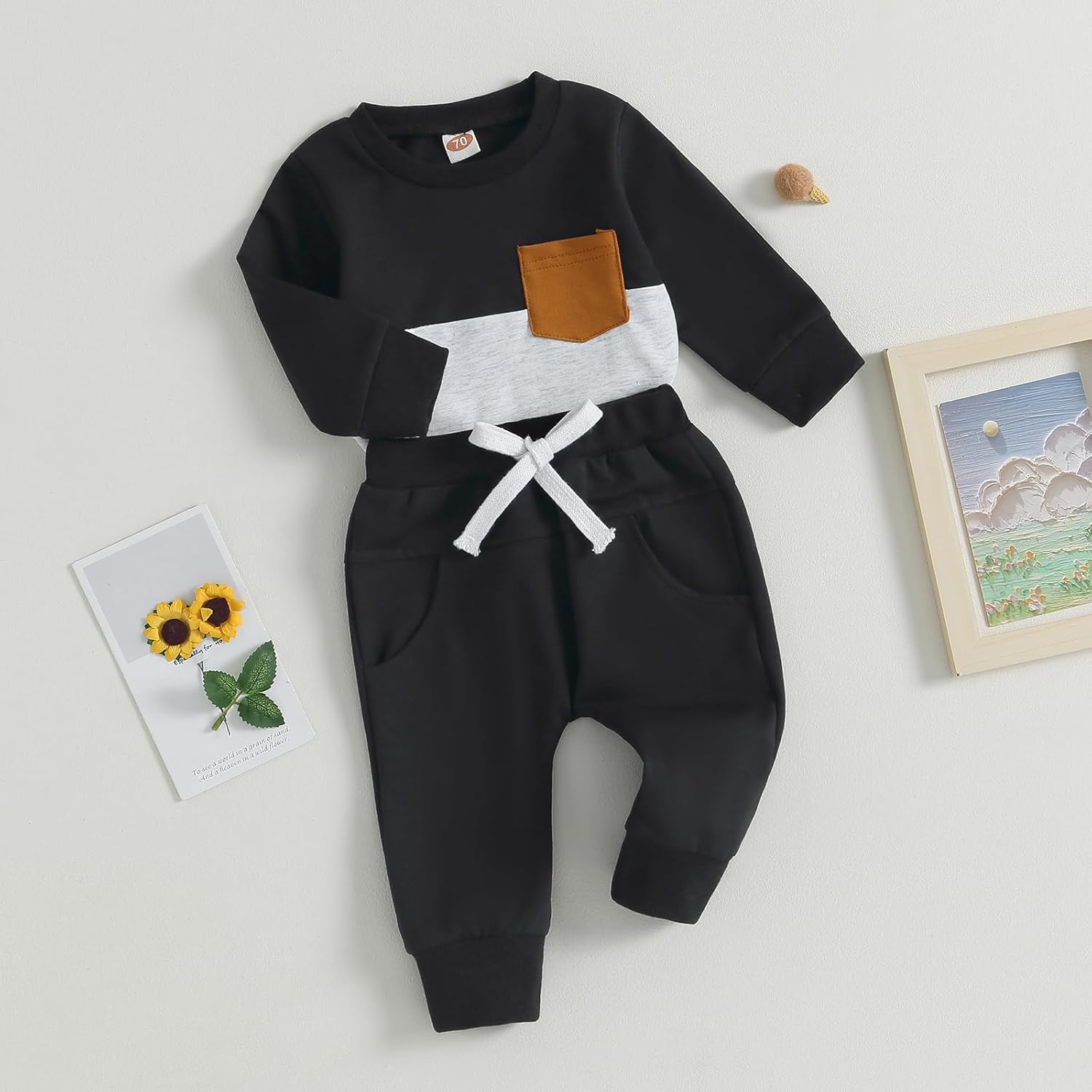 Baby Jogger Set Winter - Contrast Sweatshirt en Broek voor Comfort in de Koude