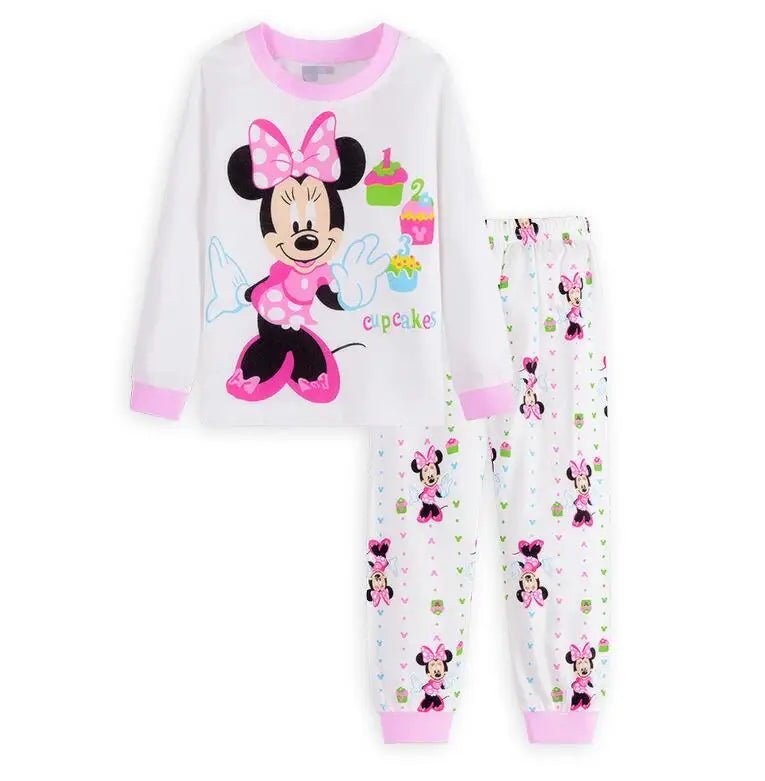 Minnie Mouse Tweekleurige Pyjama Set voor Kinderen - Lotte Prinsessen Pyjama met Stipjes