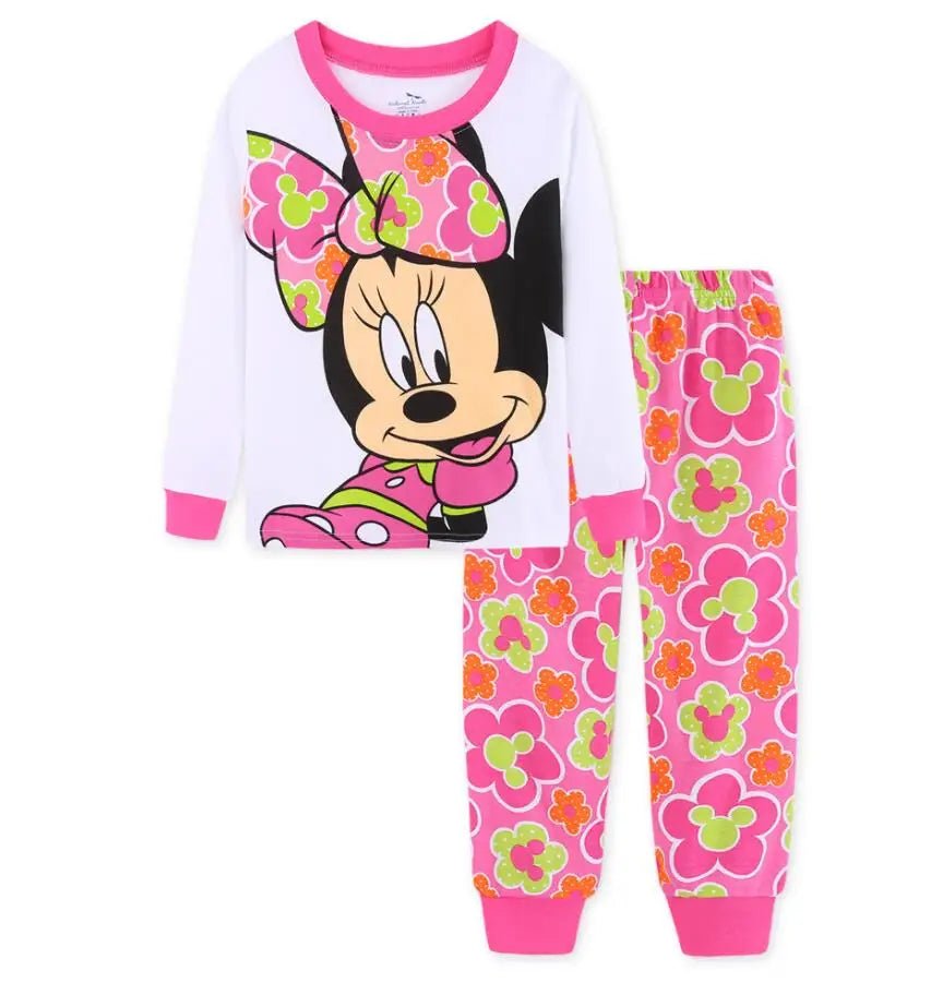 Minnie Mouse Tweekleurige Pyjama Set voor Kinderen - Lotte Prinsessen Pyjama met Stipjes