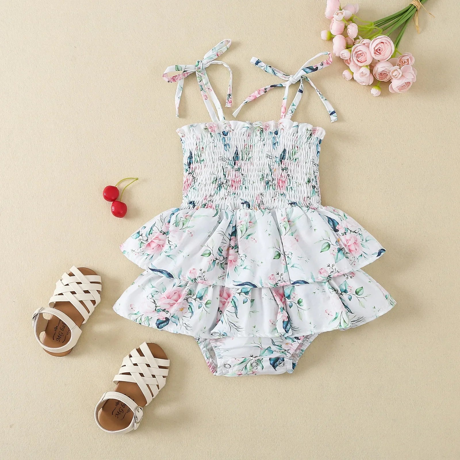 Bloemen Tutu Ruffle Romper