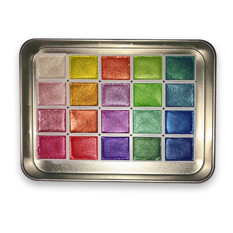 20 colors watercolor paint set