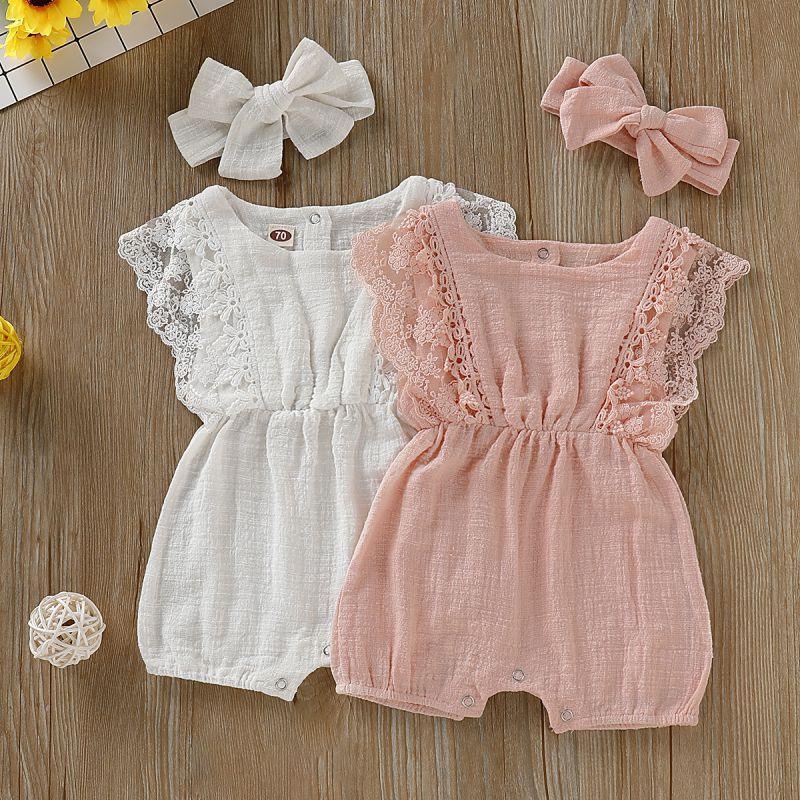 Lace Romper met Strik