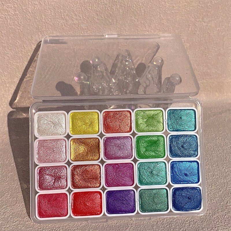 20 colors watercolor paint set