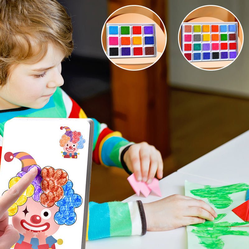 Montessori Finger Painting Set | Promote motor skills &amp; creativity + book